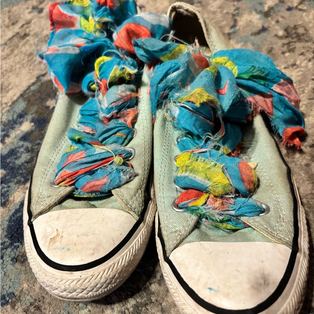 Converse Sneakers with Colorful Laces
